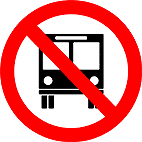 Proibido trânsito de ônibus - Significado das Placas de Regulamentação