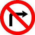 Proibido virar à direita - Significado das Placas de Regulamentação
