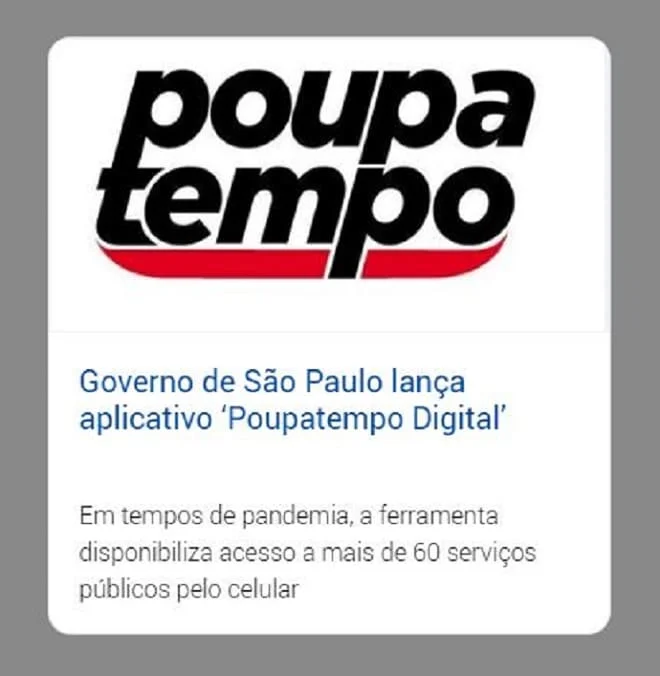 Aplicativo Poupatempo Digital 